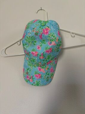 Lilly Pulitzer Floral Tropics Baseball Cap in Blue, Pink, Green